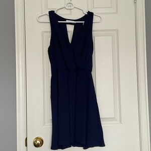 Lush Deep Blue Sleeveless Mini Dress